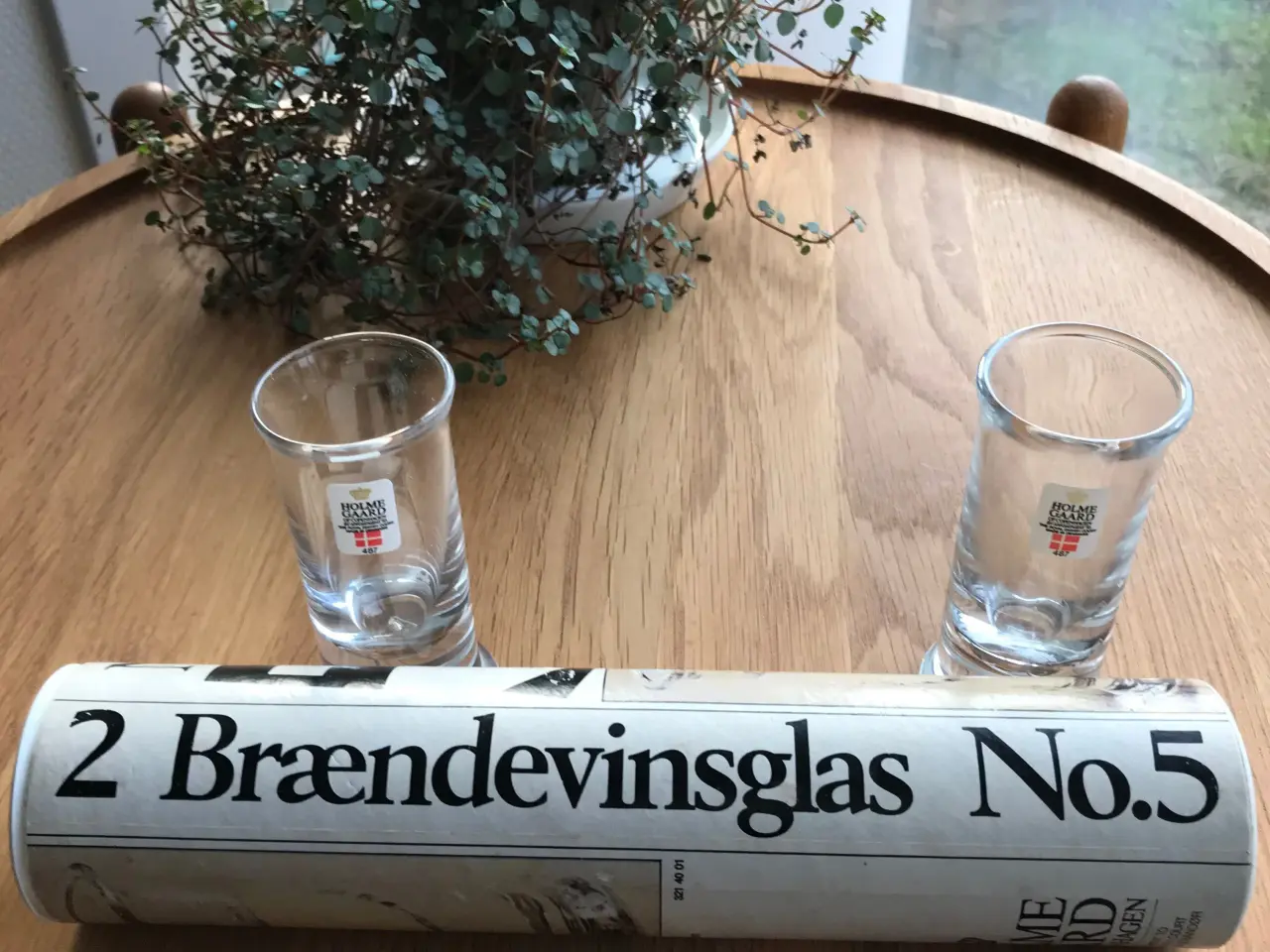Billede 1 - 2 Brændevinsglas No. 5 - Holmegaard