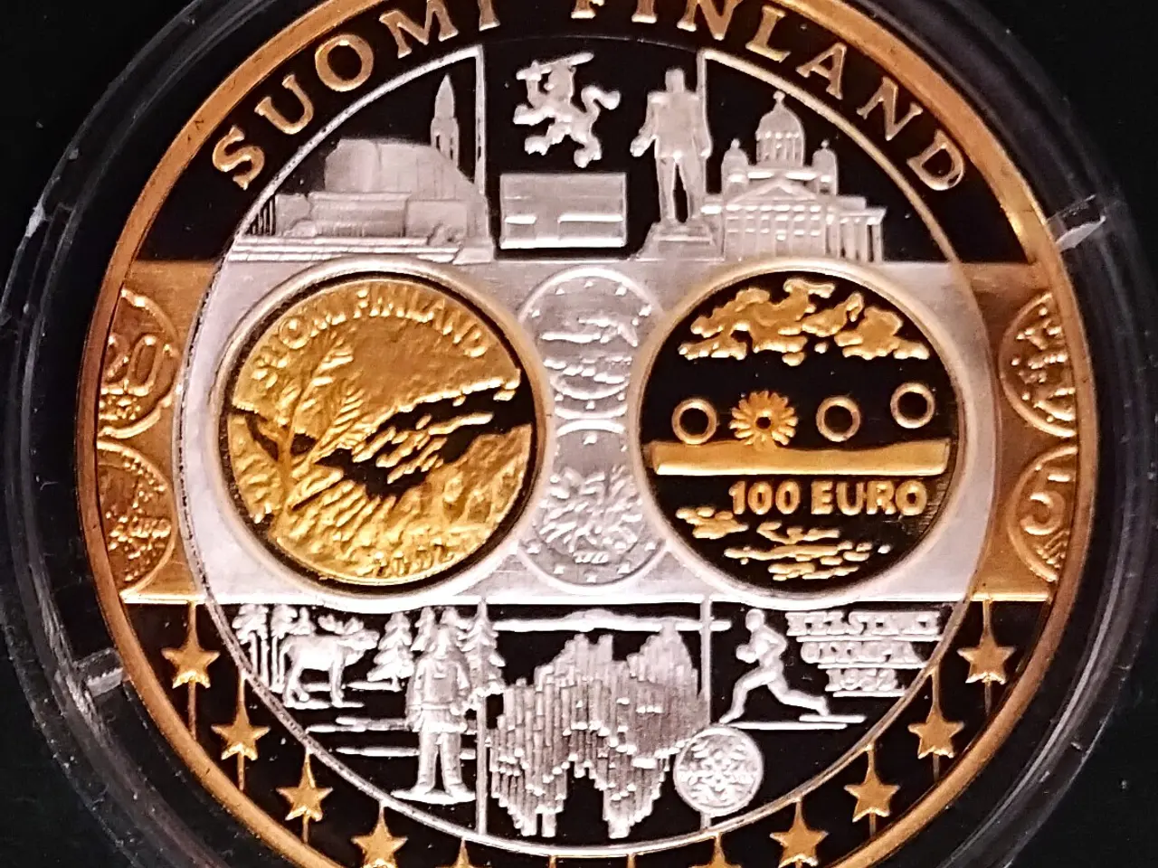 Billede 1 - SØLV 20g .999Ag 24 KARAT Au FORGYLDT FINLAND SOUMI