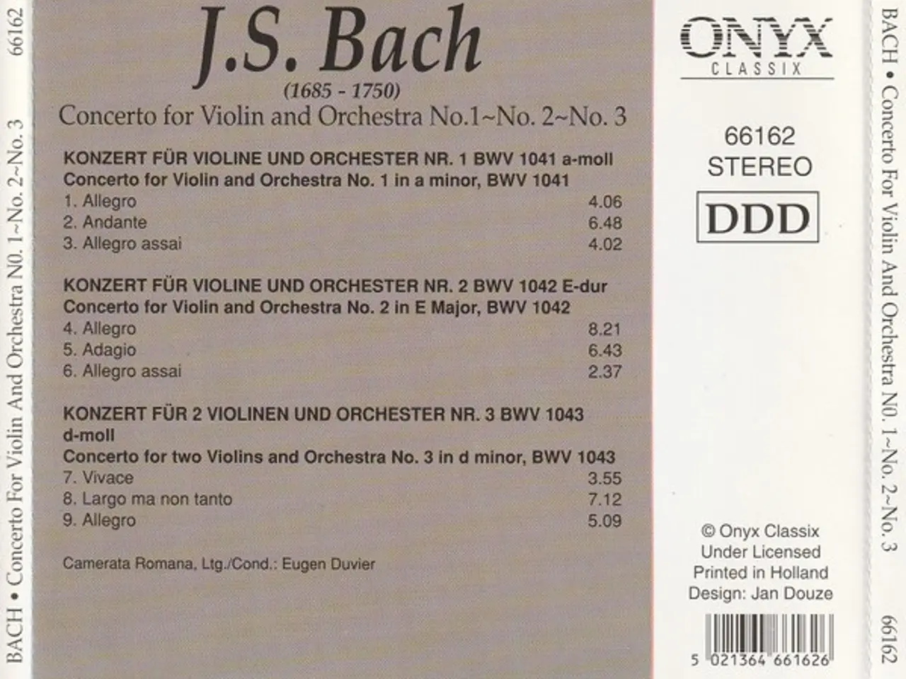 Billede 2 - Bach* - Camerata… – Concerto For Violin And… – CD