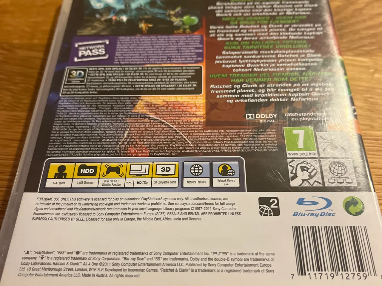 Billede 2 - PS3 dvd spil 2011 ratchet & clank all4one
