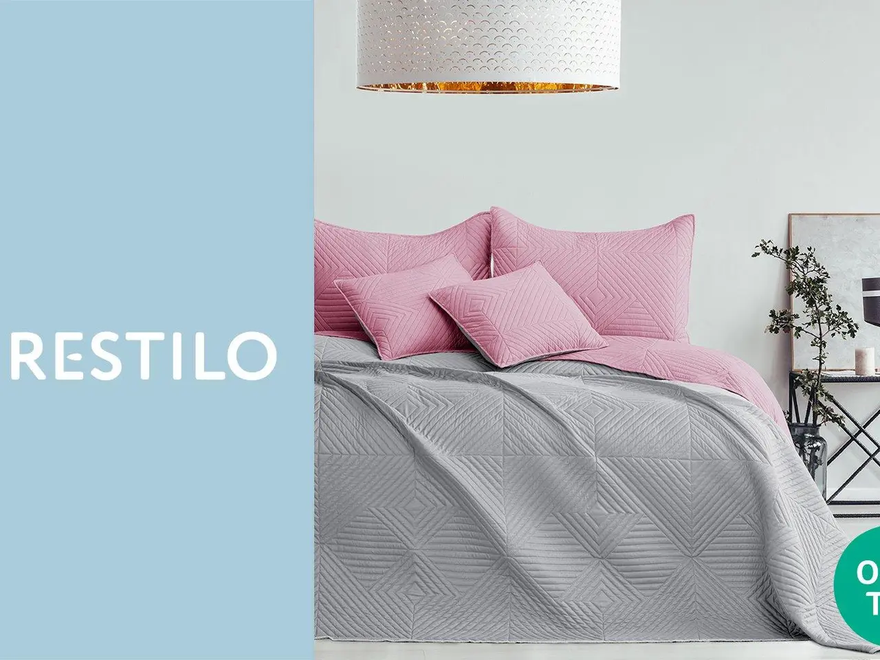 Billede 6 - Sengetæppe RESTILO SOFTA i mikrofiber - lyserød/grå 200 x 220 cm