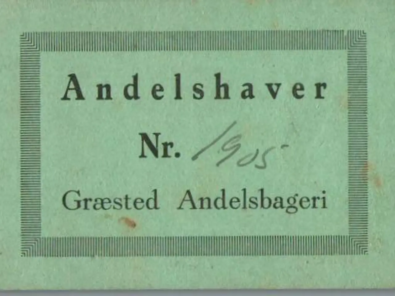 Billede 1 - Andelshaver - Nr. 1905 - Græsted Andelsbageri