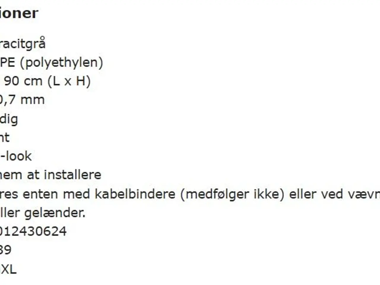Billede 7 - Altanafskærmning 90 x 400 cm (NB. 2 stk)