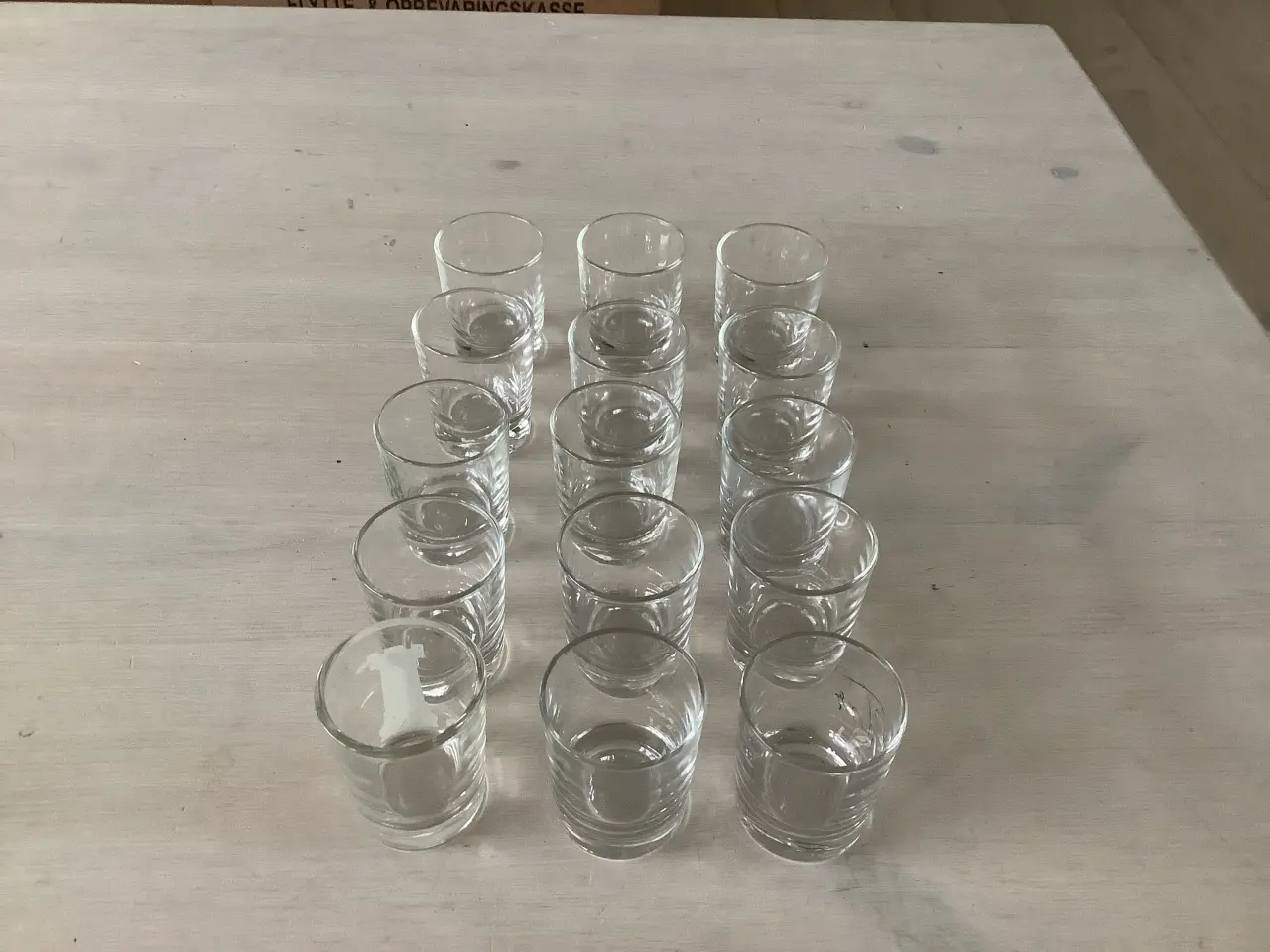 Billede 1 - 15 små retro snapseglas fra 1970er.