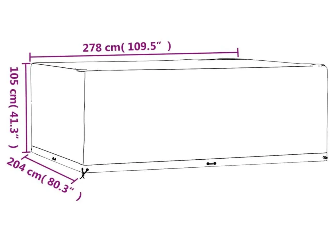 Billede 9 - Havemøbelovertræk 278 x 204 x 105 cm - rektangulært