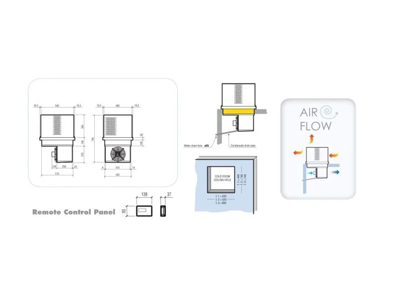 Billede 2 - Loft køleaggregat – 460x540x756 mm
