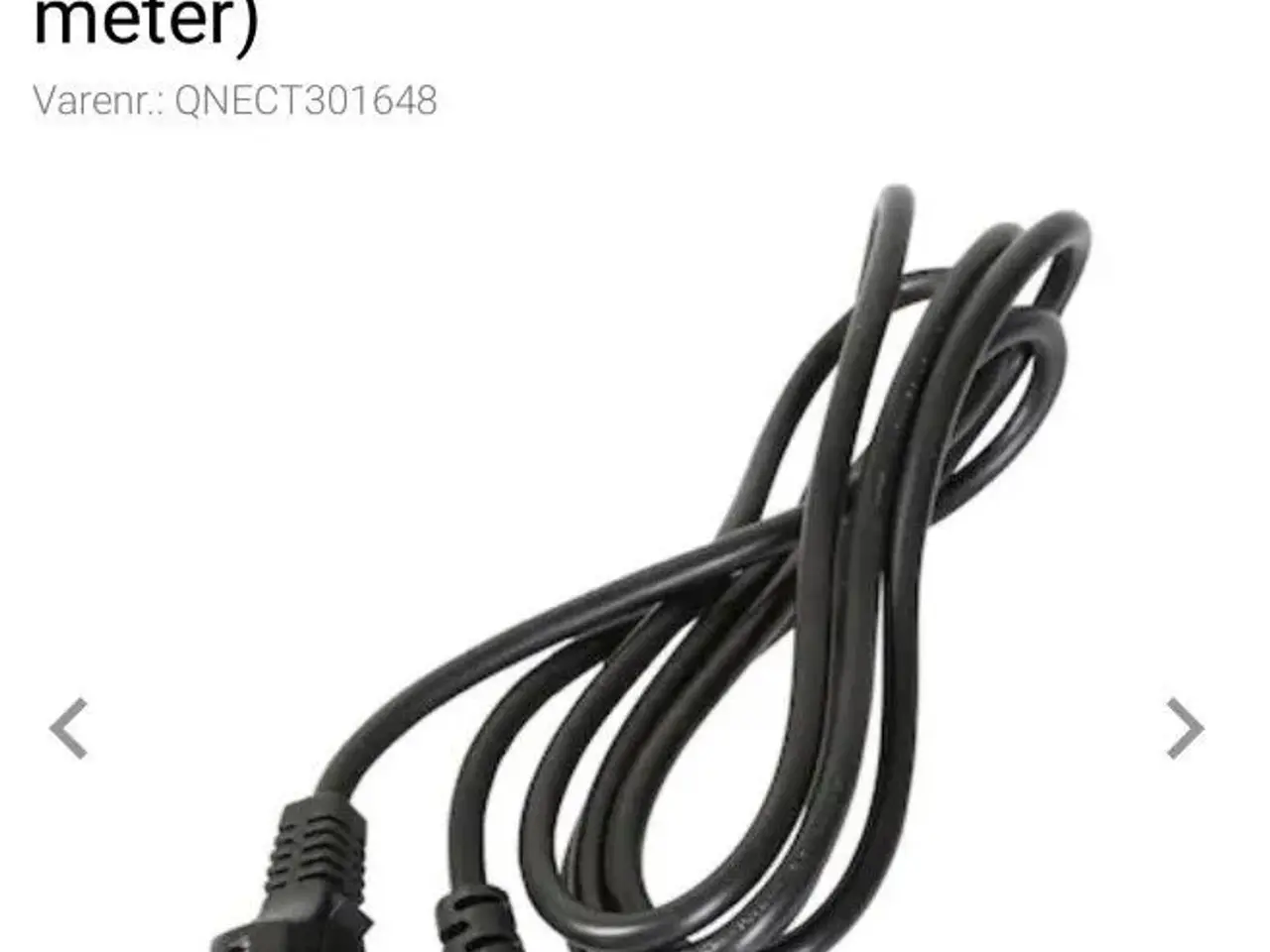 Billede 7 - Forskellige strømkabel universal, Qnect C13 3-pole