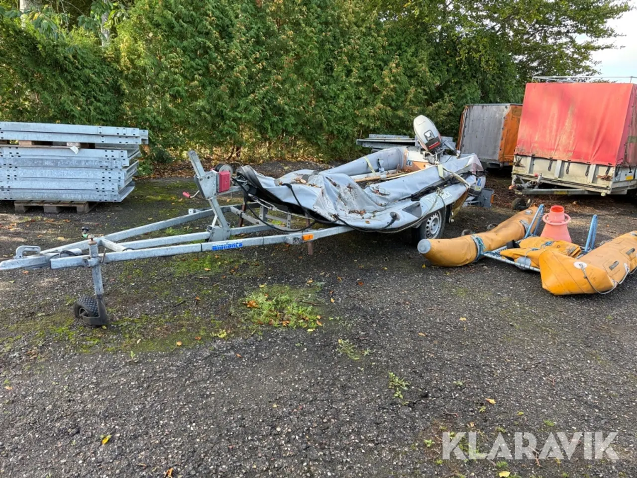 Billede 1 - Gummibåd, trailer og motor Zodiac, Variant, Mariner