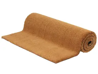 Dørmåtte 100×200 cm - tuftet coir, naturfarvet med PVC-bagside