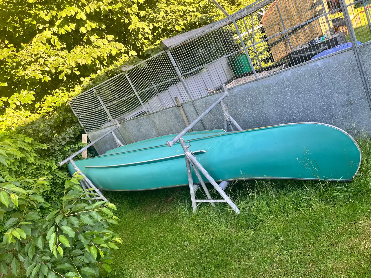 Billede 4 - Stor glasfiberkano 5 m inkl. 2 træpagajer