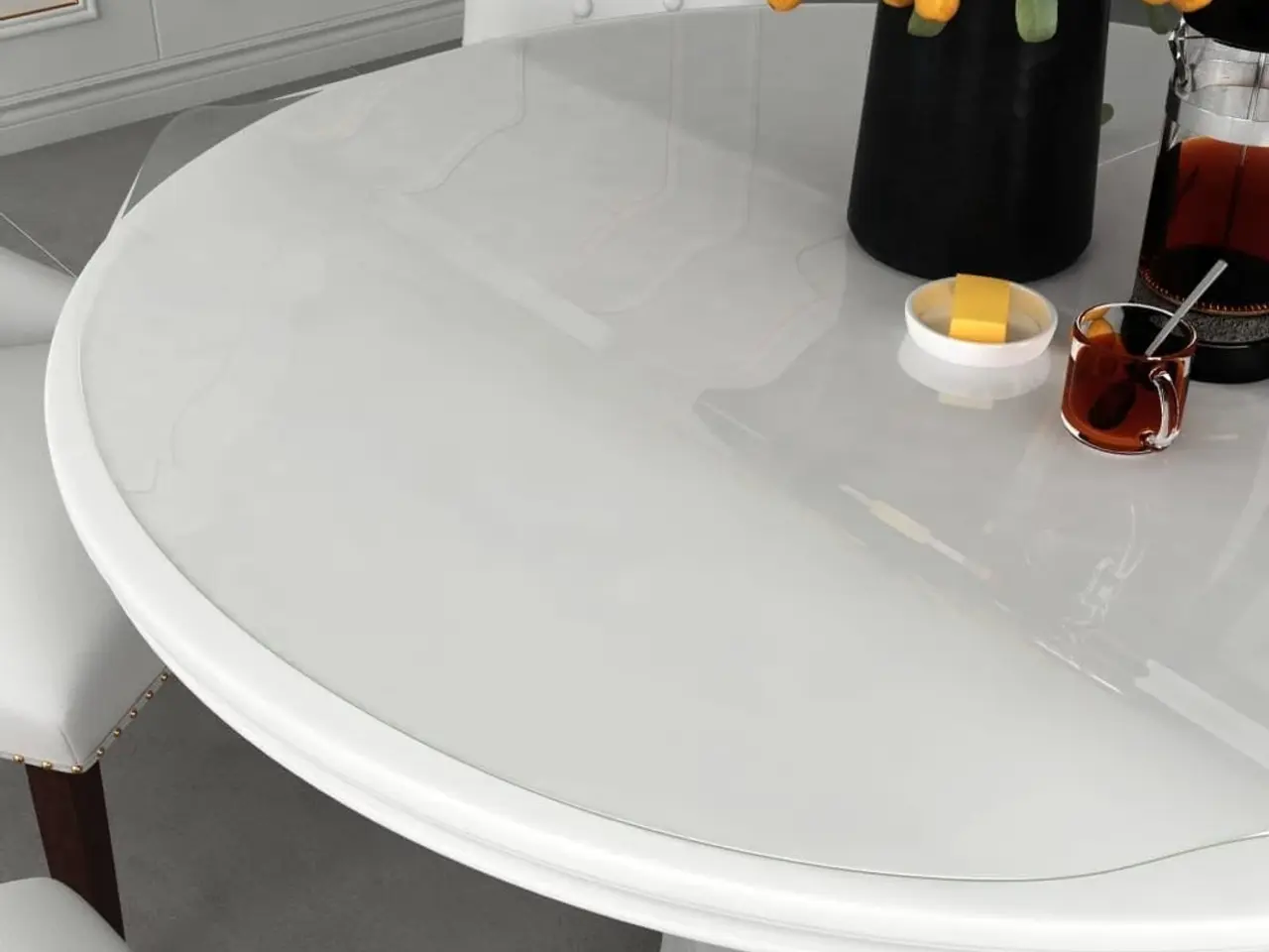 Billede 1 - Rund bordbeskytter Ø 110 cm - 1,6 mm PVC, transparent