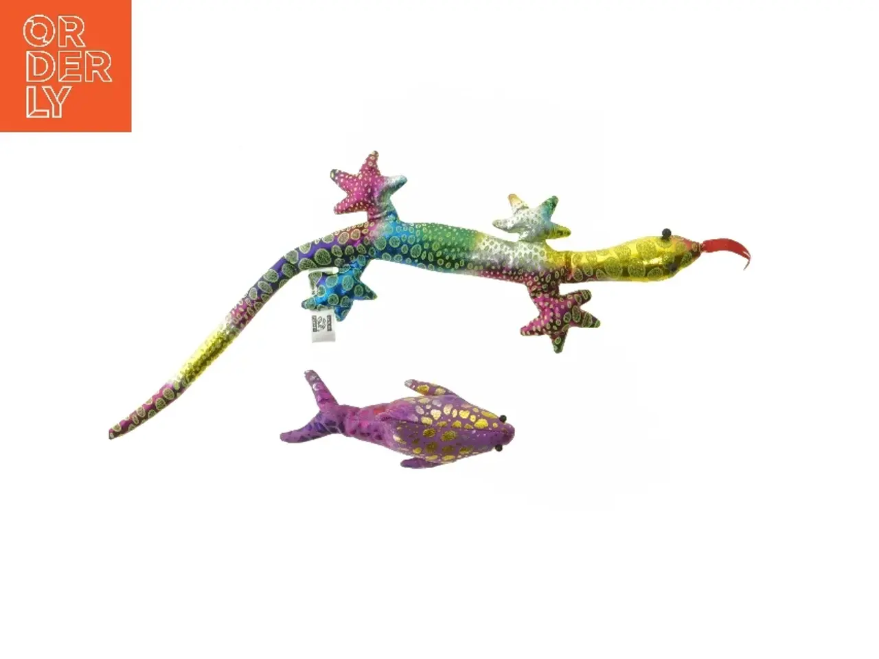 Billede 1 - Farverige dyreformede figurer (str. 35 & 11,5 cm)