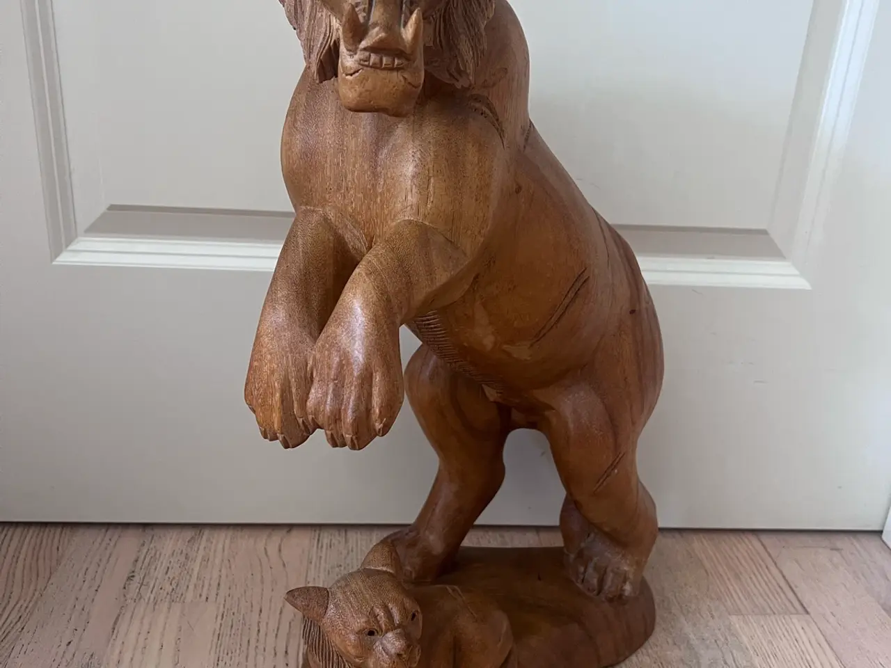 Billede 3 - Stor flot vintage træ figur