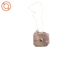 UBRUGT Krokopræget Crossbody Skulder Taske med tørklæde og guld kæderem (str. 18 x 16 cm)