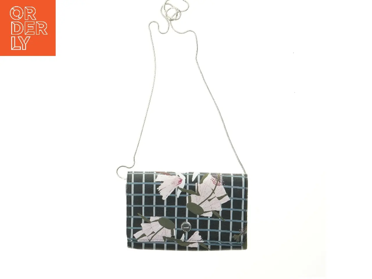 Billede 2 - Blomstret taske med skulderrem (str. 20x13 cm)