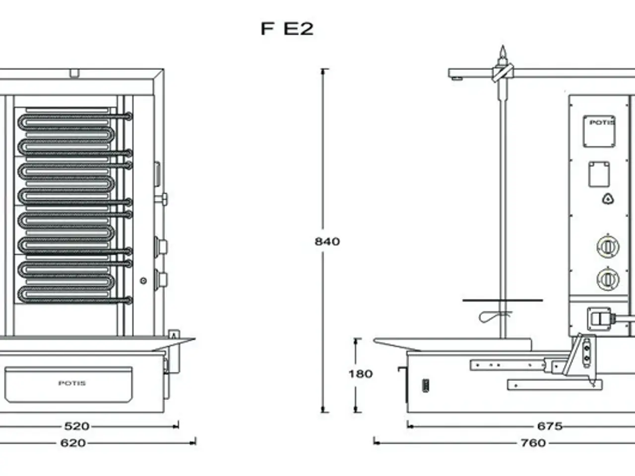 Billede 2 - Kebab & Shawarma grill til el – 30 kg kød