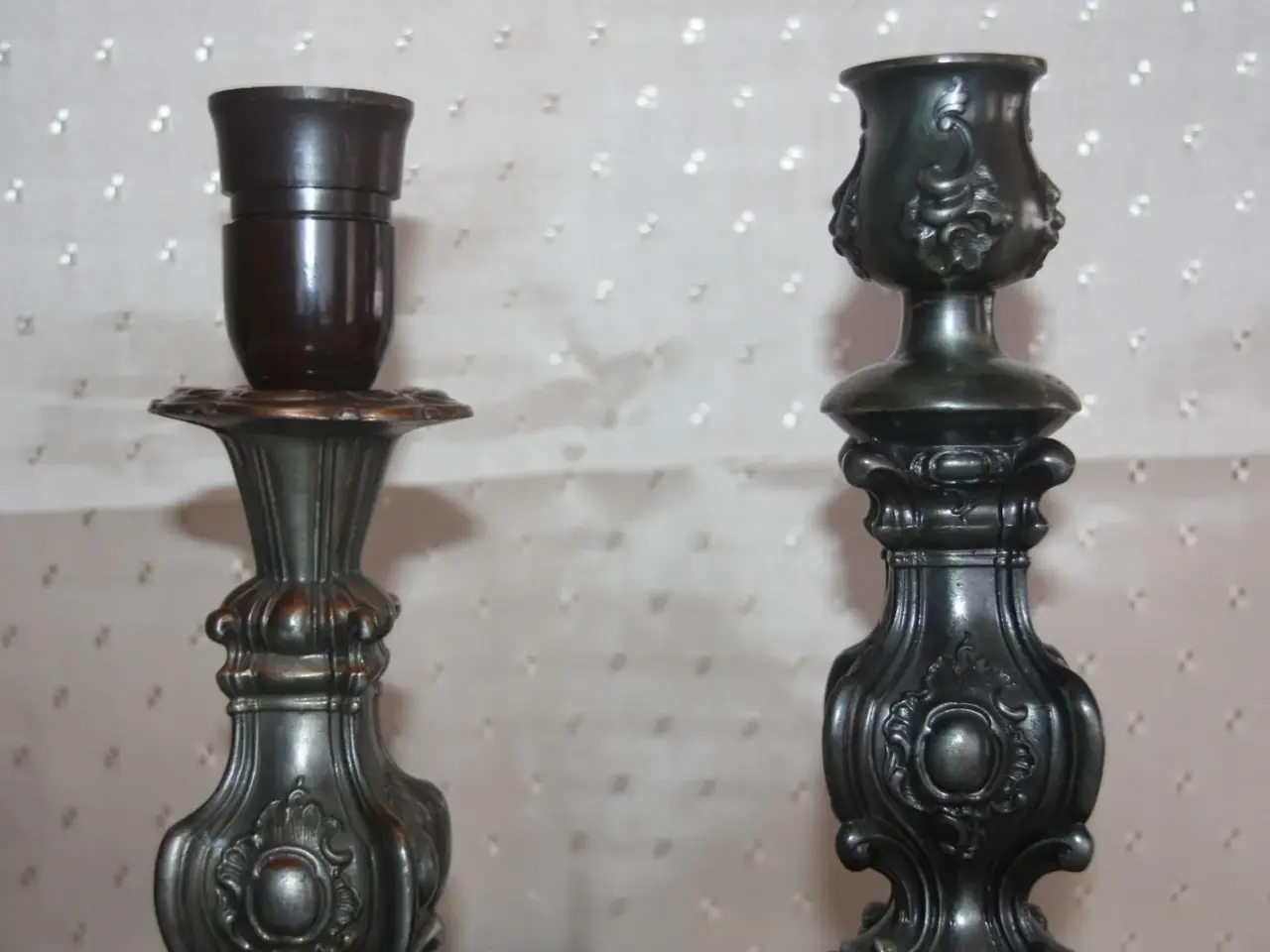 Billede 3 - Gammel  lampe og lysestage