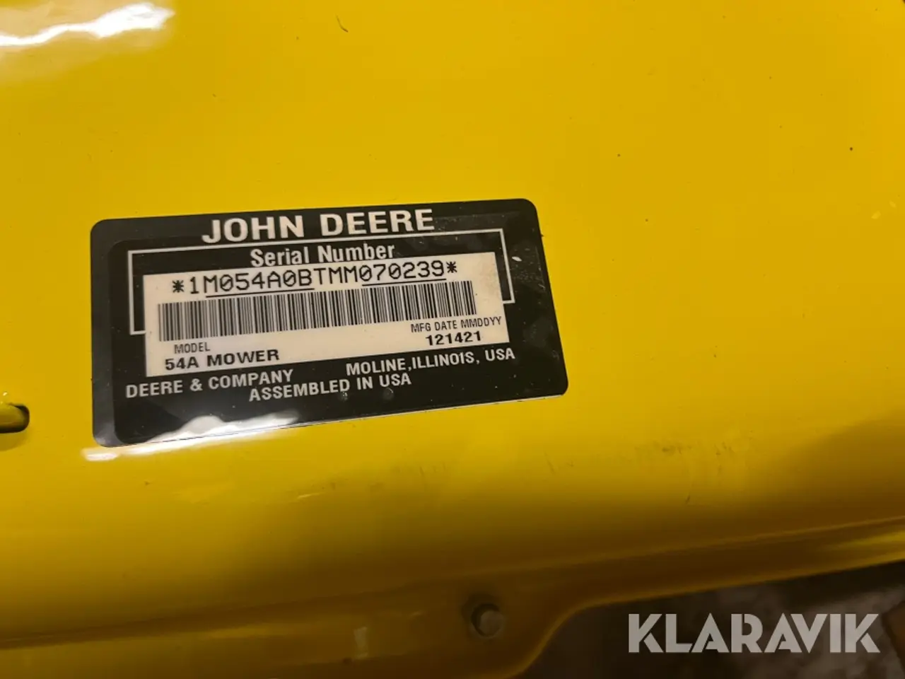 Billede 4 - Klipperbord John Deere 54A Mower