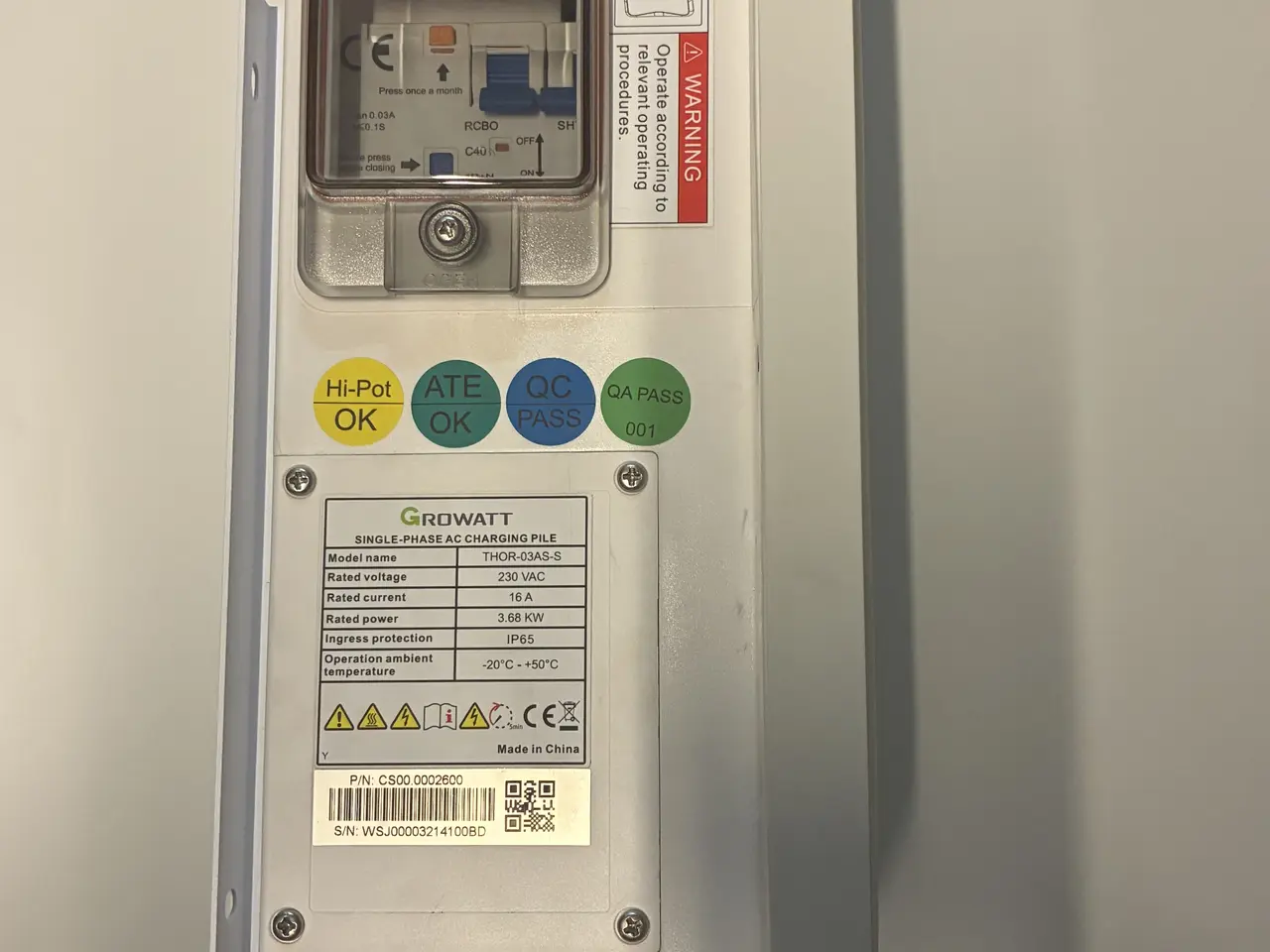 Billede 2 - Growatt 1 faset ladeboks