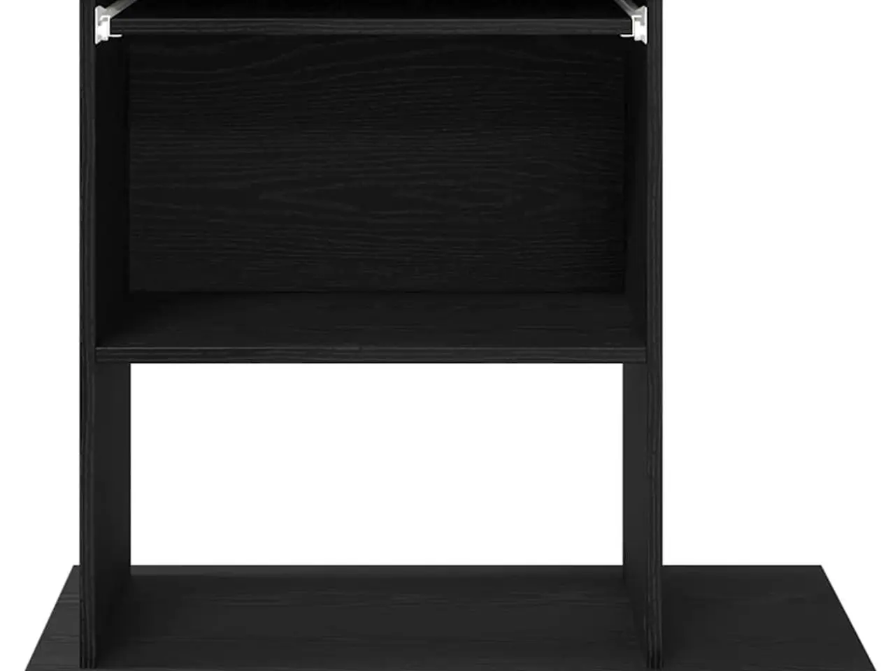 Billede 6 - Computerbord på hjul - sort egetræ, 80×50×75 cm, konstrueret træ