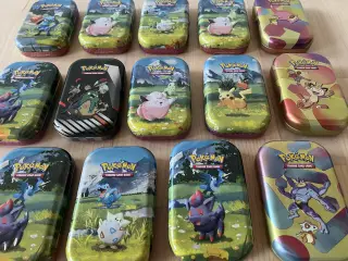 🎁 Pokémon kort i flot tin – 80 stk