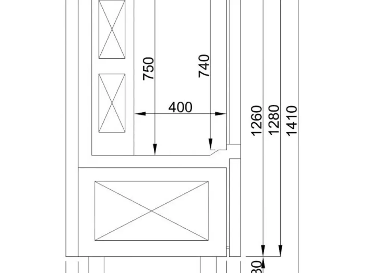 Billede 3 - Blæstkøler til 10x 1/1 GN – B800 x D750 x H1410 mm