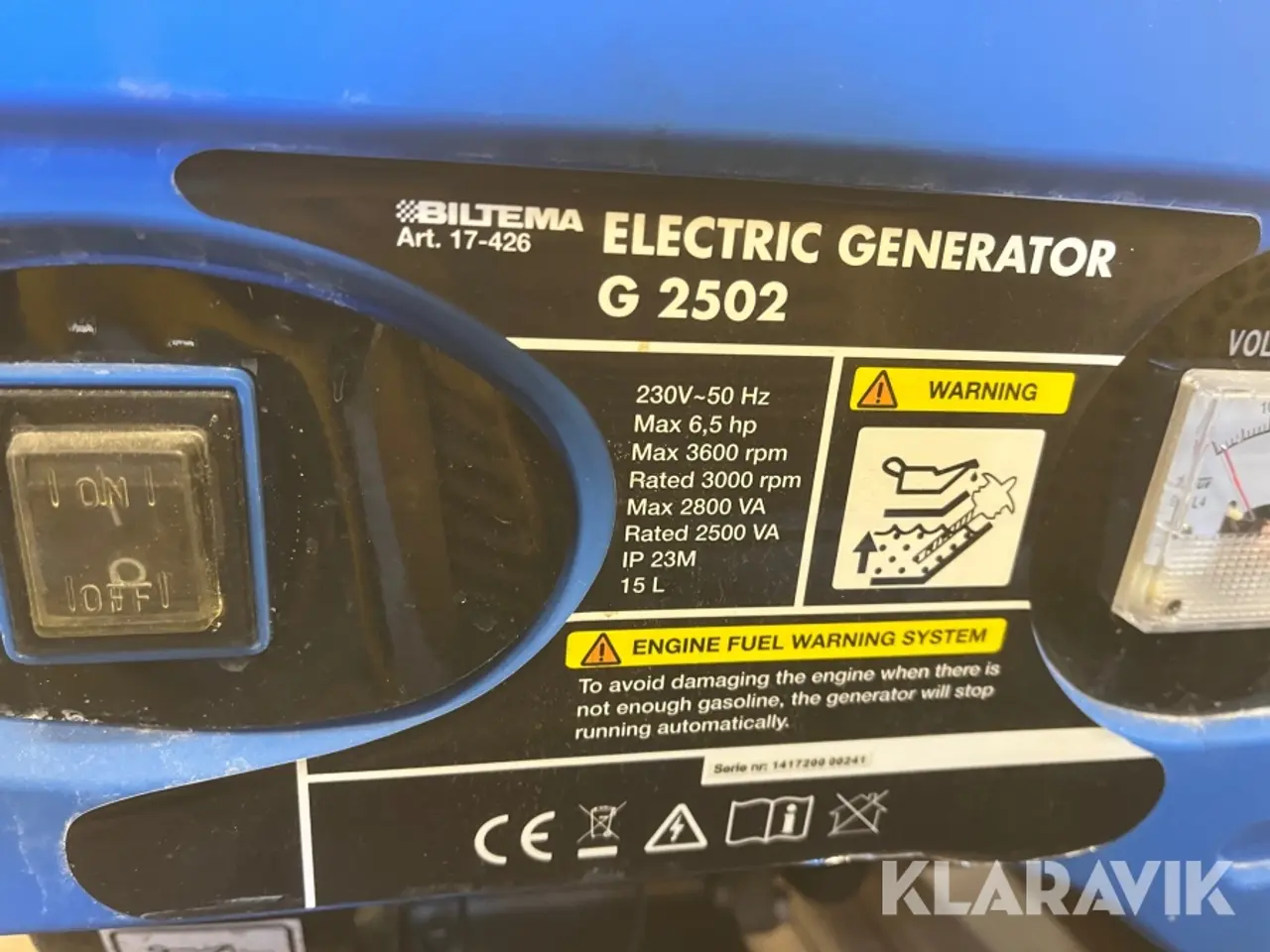 Billede 5 - Generator G2502