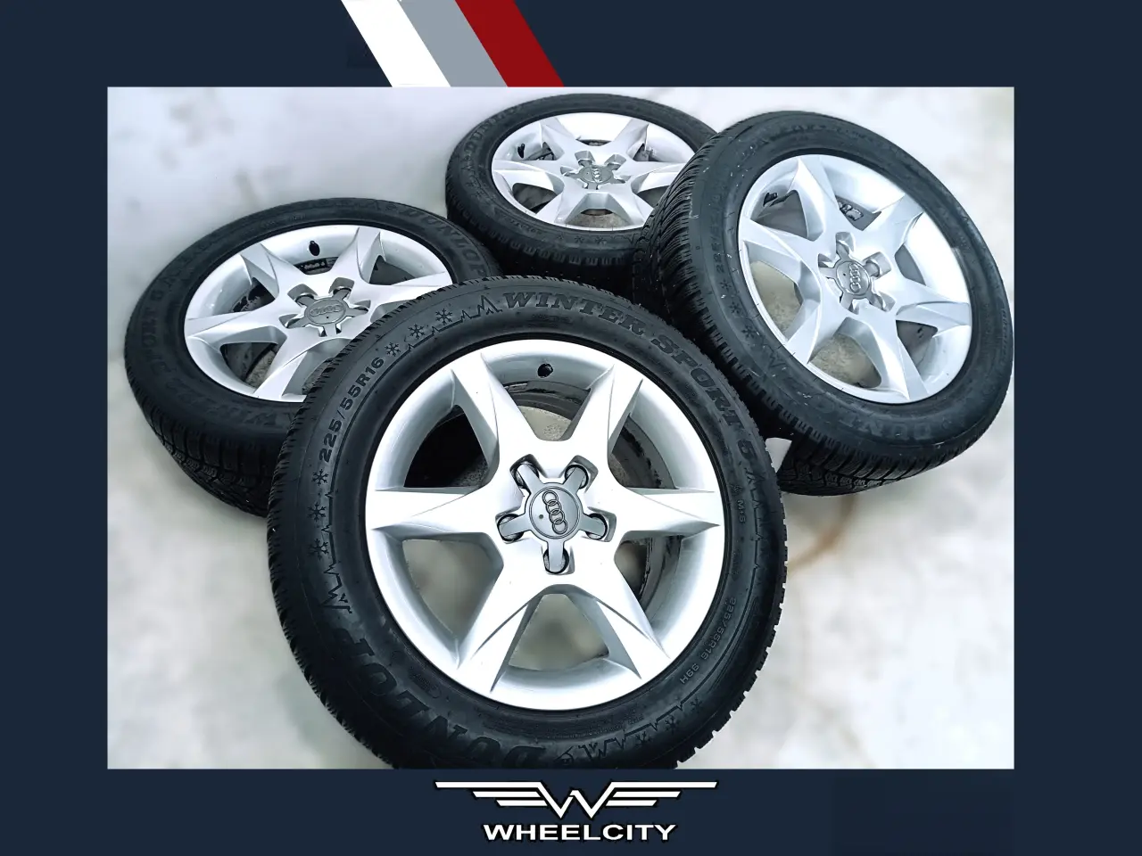 Billede 1 - 5x112 16" ET35 nav 57,1ø AUDI vintersæt