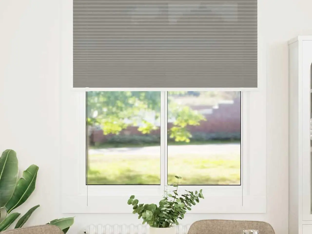 Billede 2 - Plisségardin antracit 110 x 150 cm - stofbredde 109,4 cm