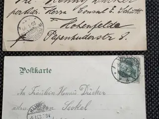 To gamle tyske post med kæmpekraner