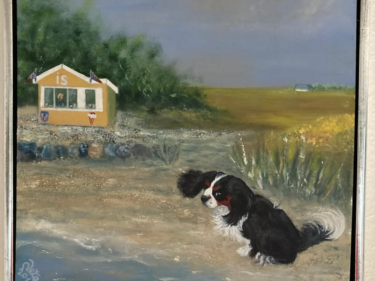 Billede 1 - Maleri af hund (king charles cavalier)