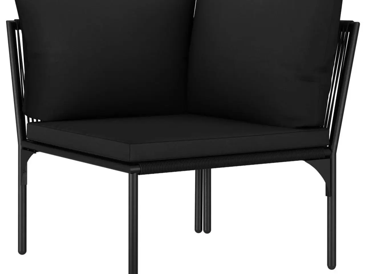 Billede 9 - Loungesæt 6 dele med hynder PVC sort