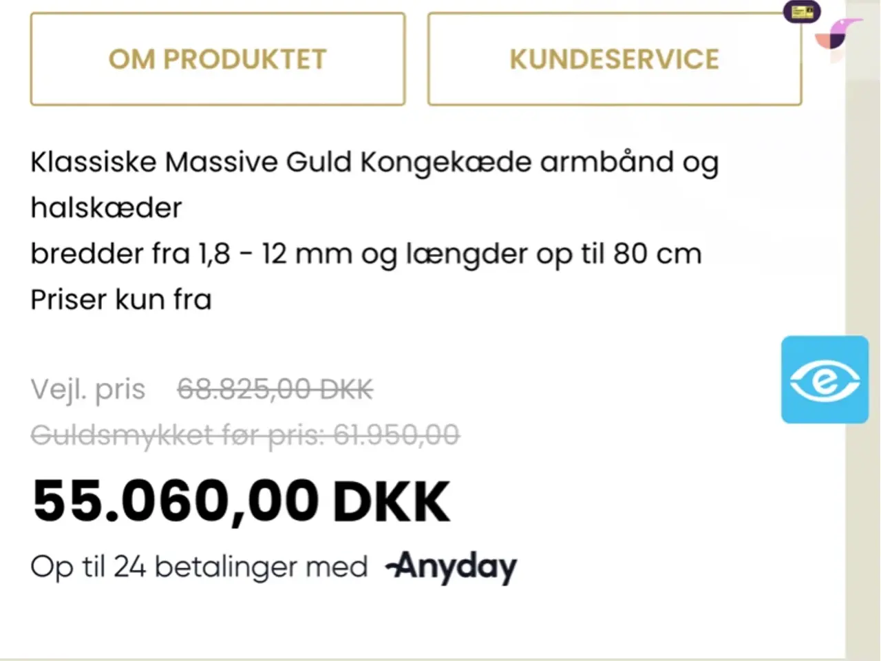 Billede 2 - BNH KONGEKÆDE 14K
