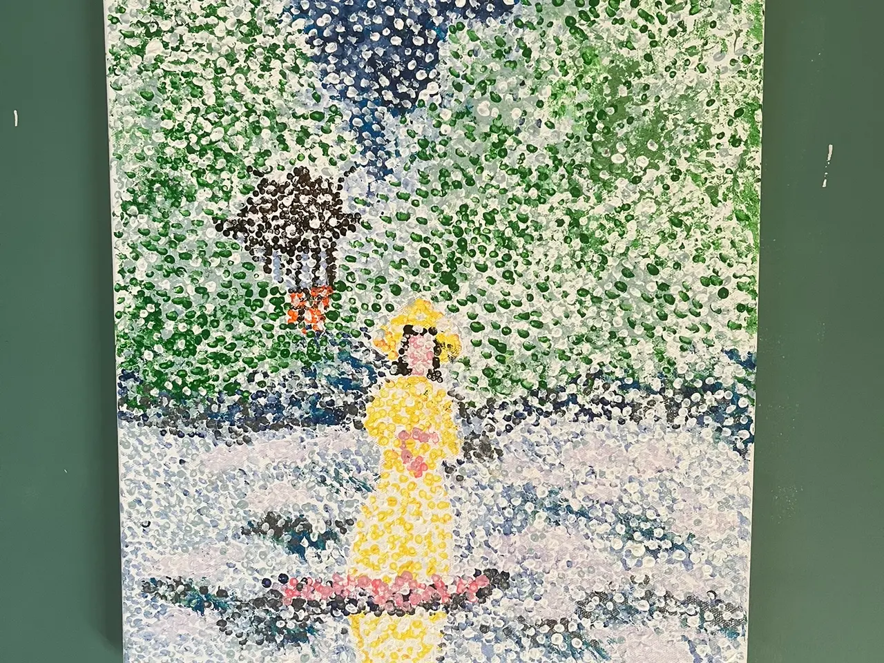Billede 1 - Akrylmaleri 40x50 Prikmetode.