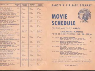 Ramstein Air Base - Germany - Movie Schedue -
