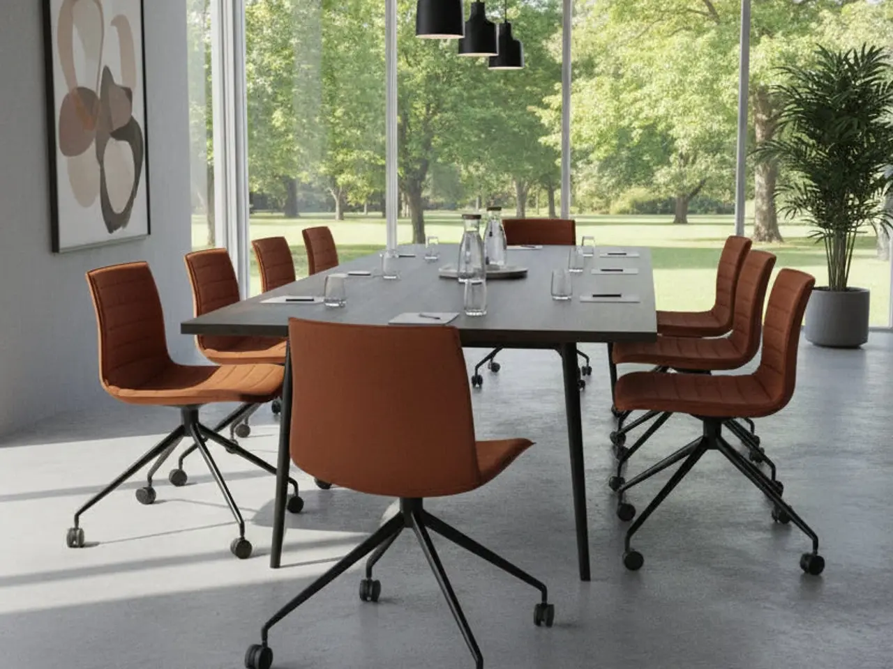 Billede 2 - Arper Catifa 46 Stol – Orange/Sort Stel