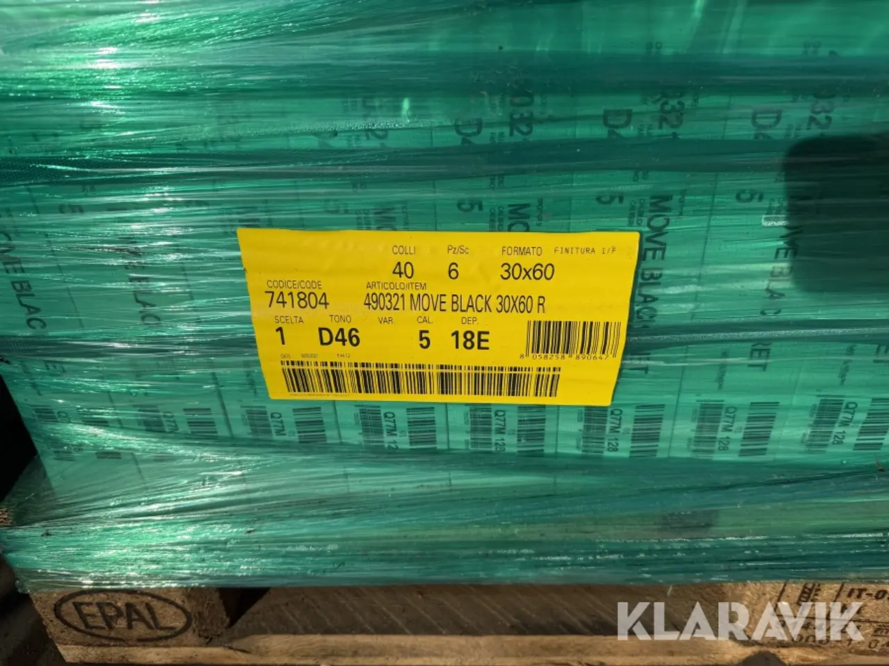 Billede 7 - Klinker Gazzini Move black rett 30x60 50,76m2