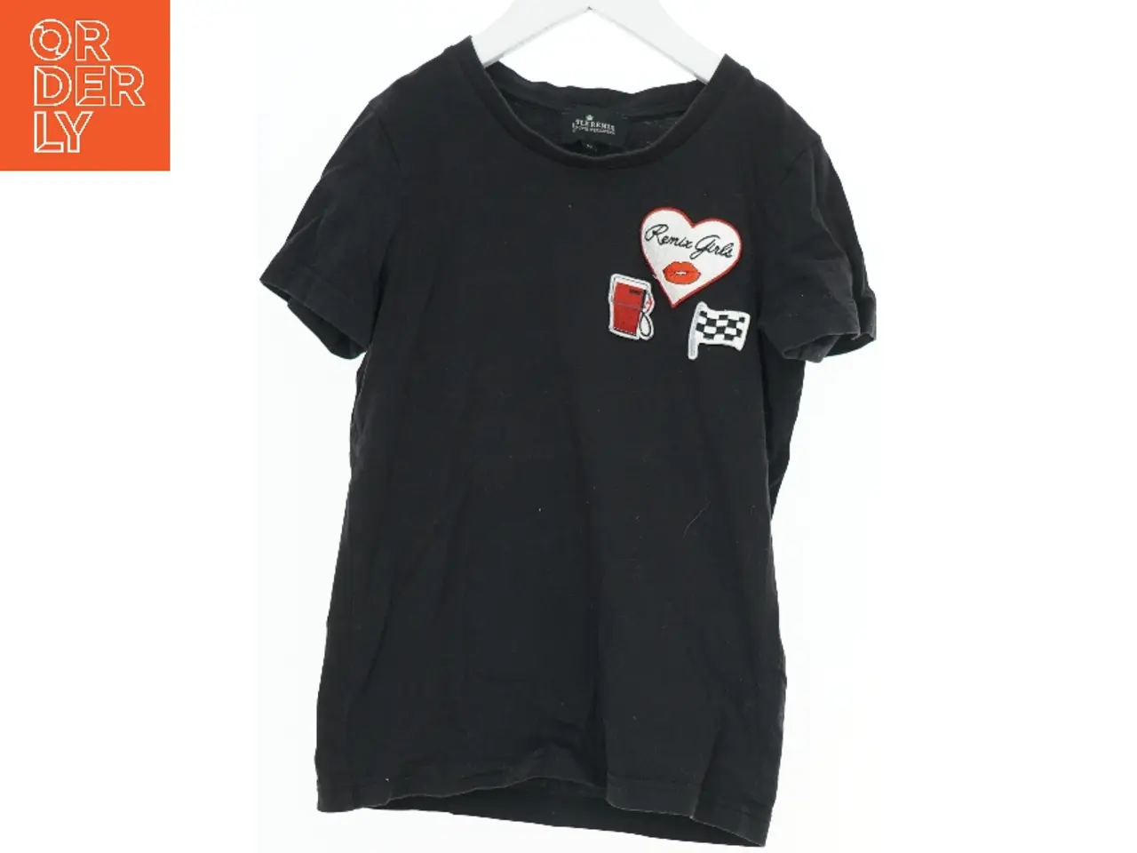 Billede 1 - Sort t-shirt med applikationer fra Little Remix (str. 152)