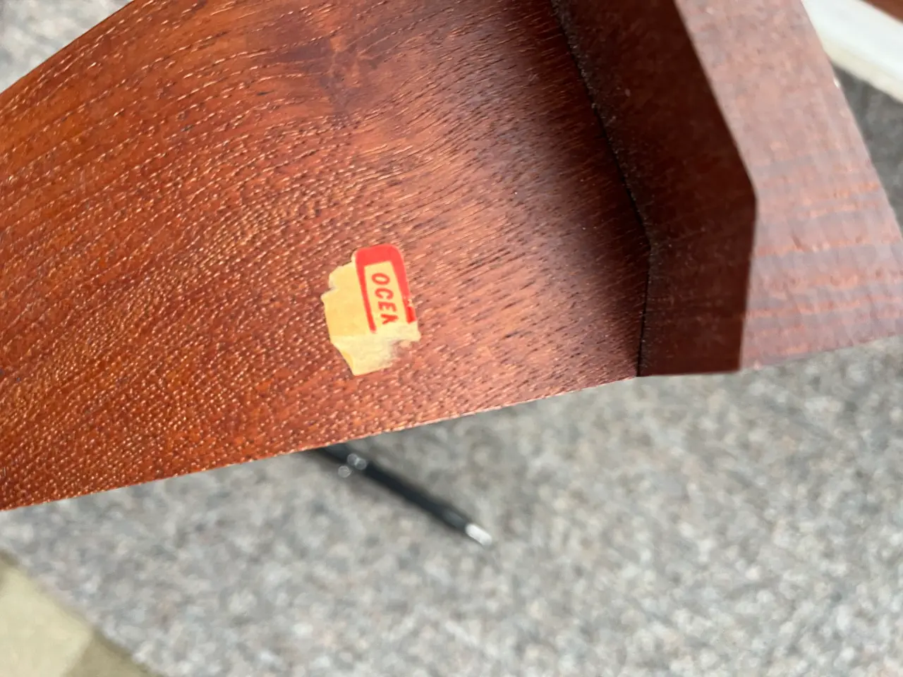 Billede 4 - Teak væg-lysestage med blå minihaller. Giv bud.