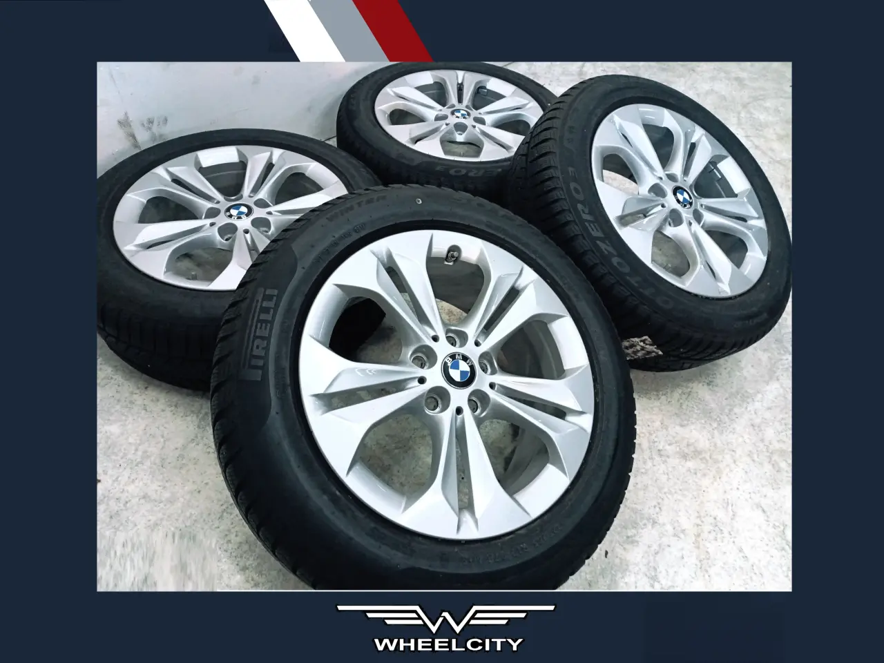 Billede 1 - 5x112 17" ET52 nav 66,6ø BMW vintersæt inkl.TPMS
