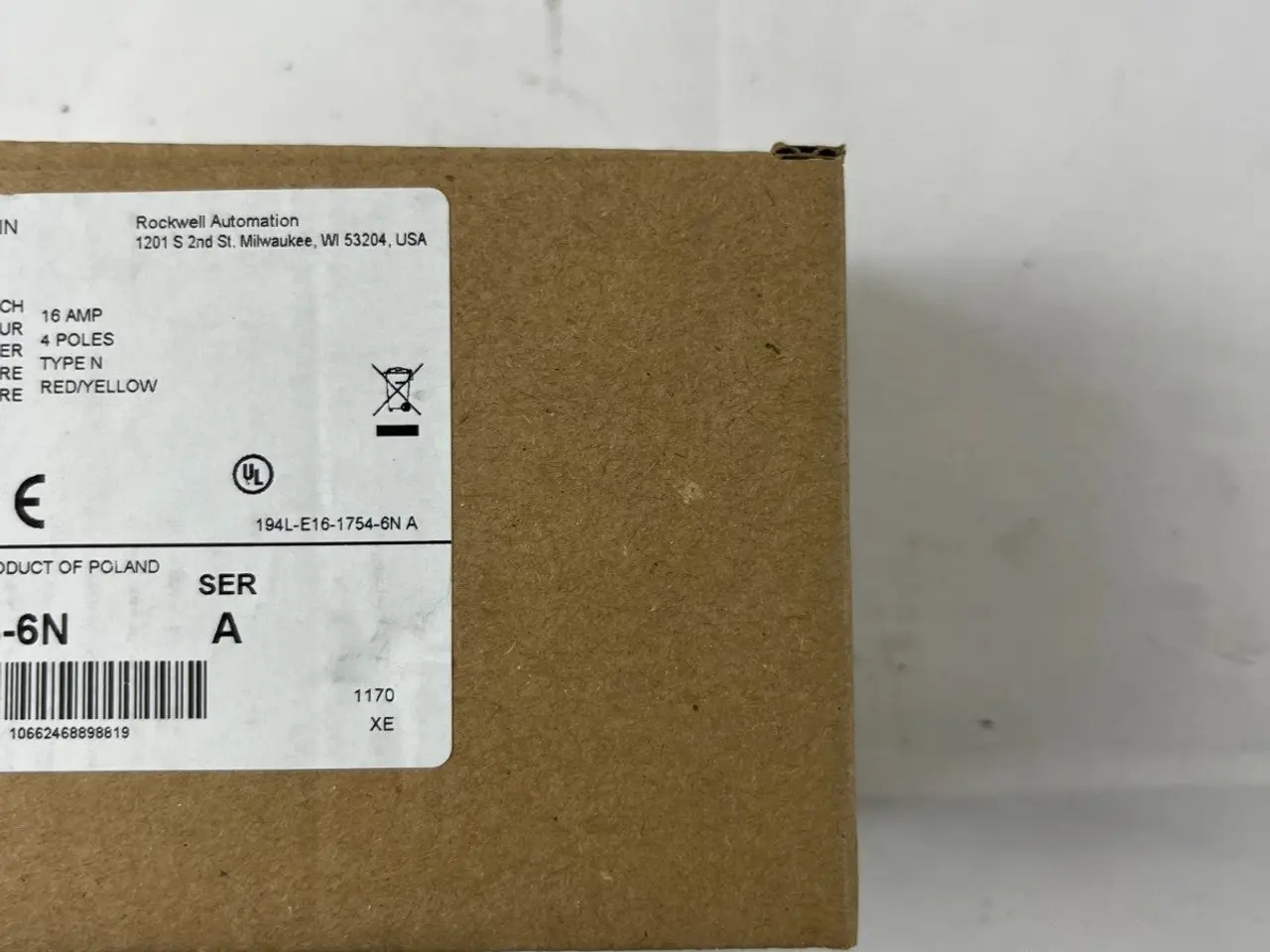 Billede 5 - Allen Bradley 194L-E16-1754-6N Load kontakt 4-Pole