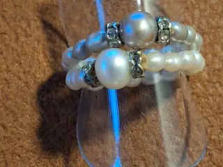 2 stk. Perle fingerringe 