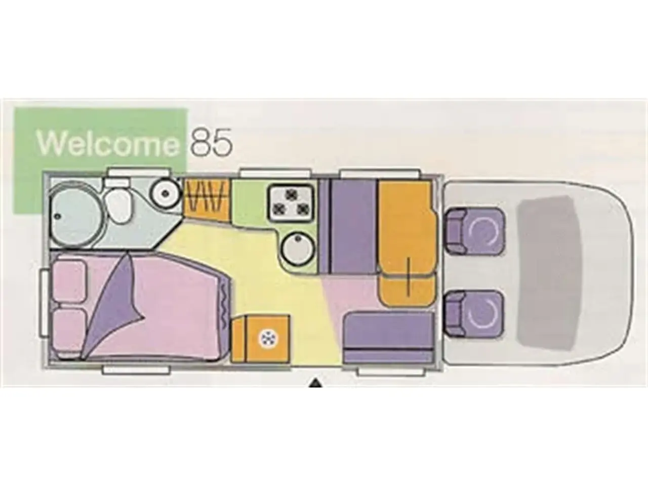 Billede 13 - 2005 - Chausson Welcome 85 Delintegreret autocamper med en populær indretning