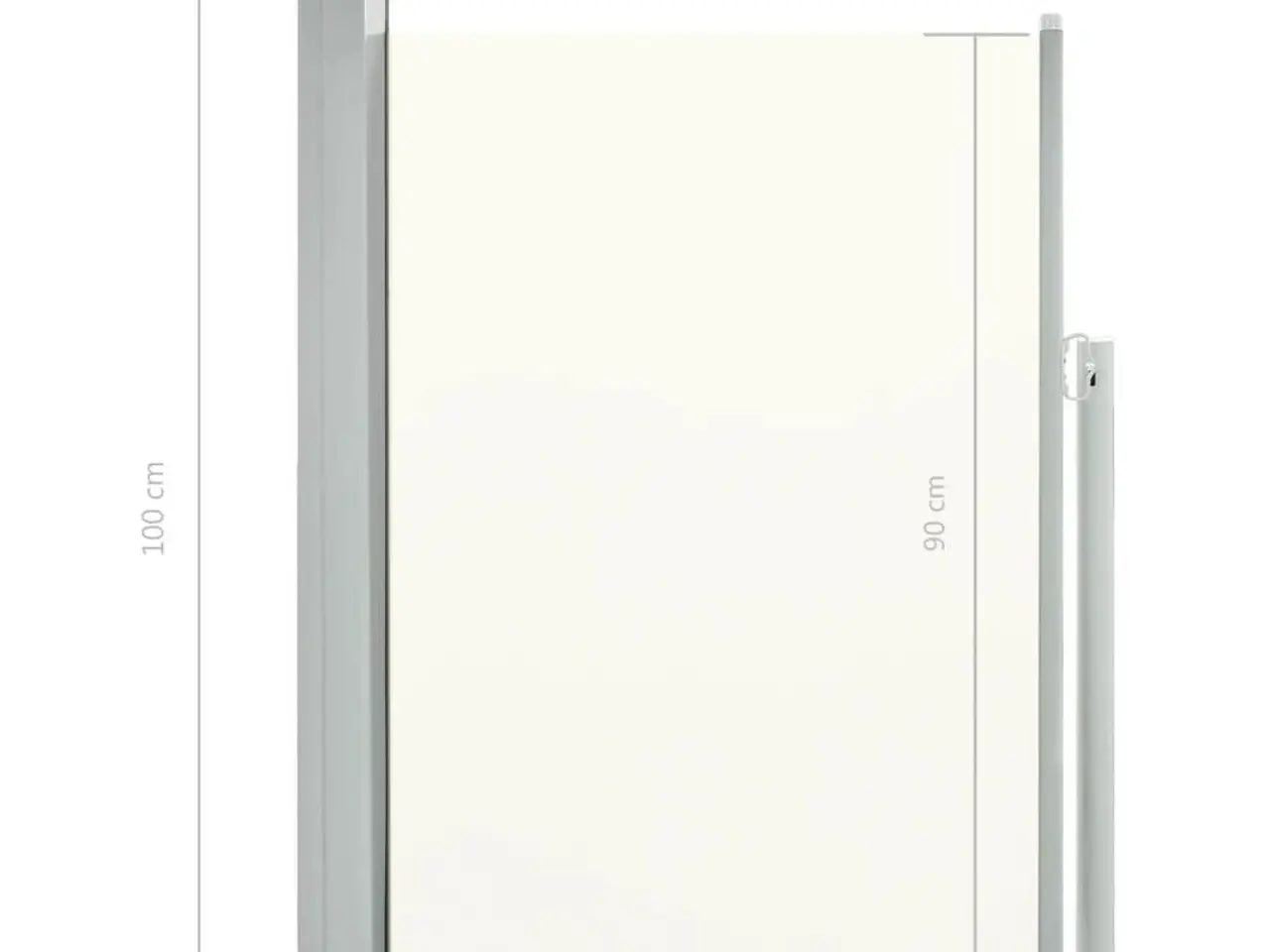 Billede 8 - Sammenrullelig sidemarkise 100 × 300 cm - cremefarvet