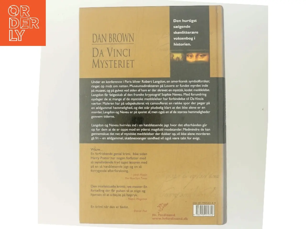 Billede 3 - Da Vinci Mysteriet af Dan Brown (Bog)