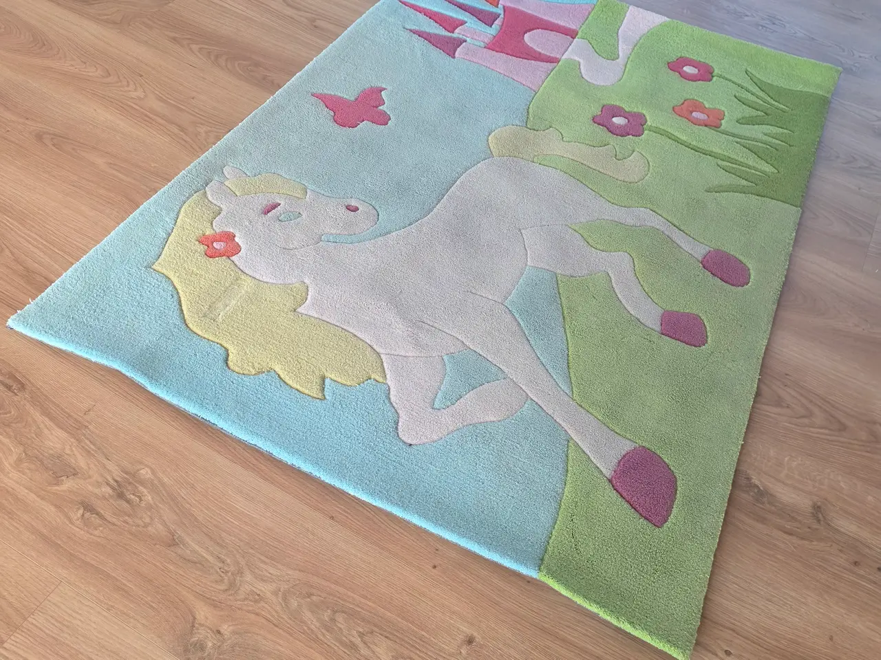 Billede 4 - Tæppe med hest/prinsesse