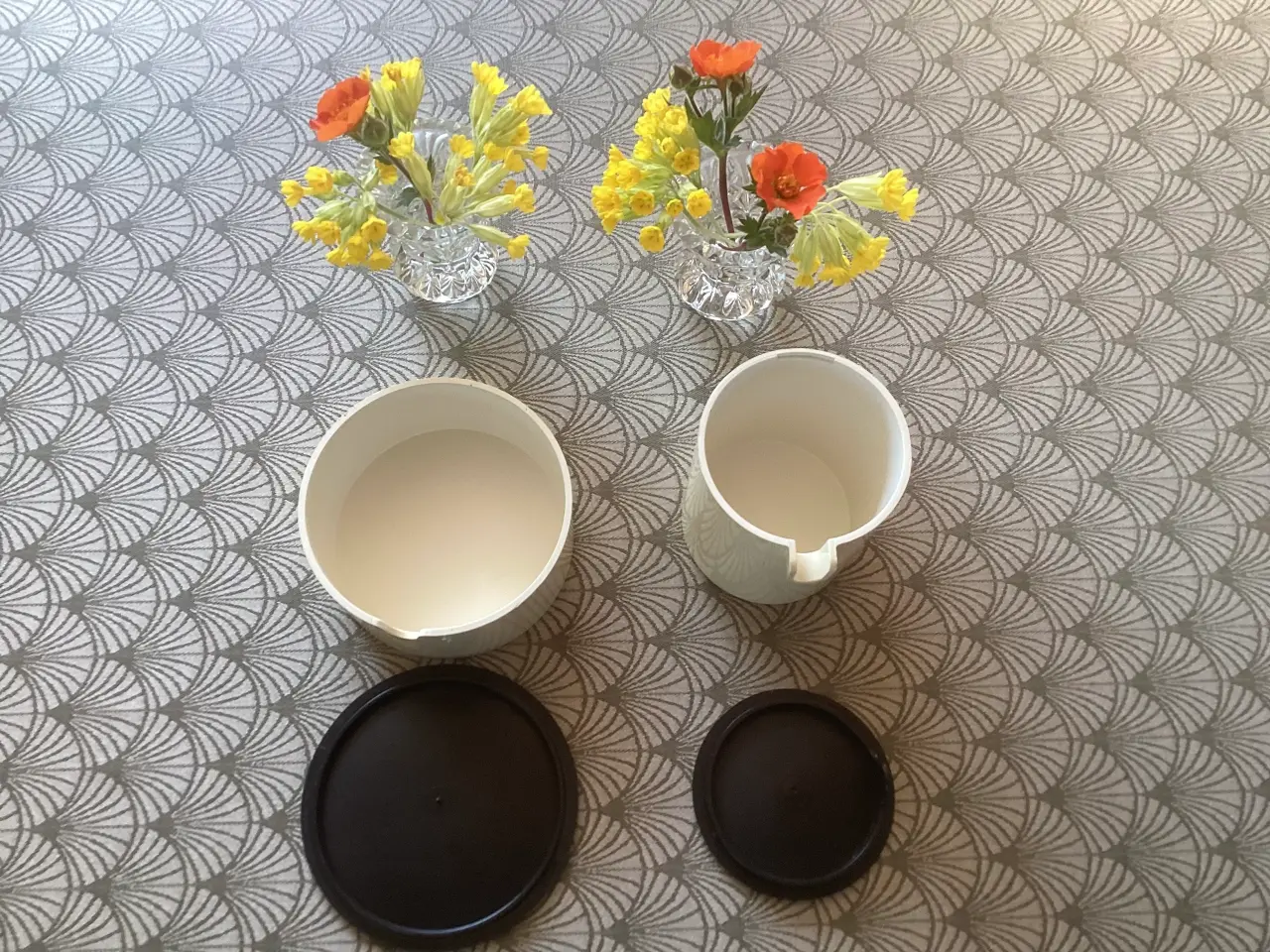 Billede 3 - Stelton sukkerskål og flødekande lys creme