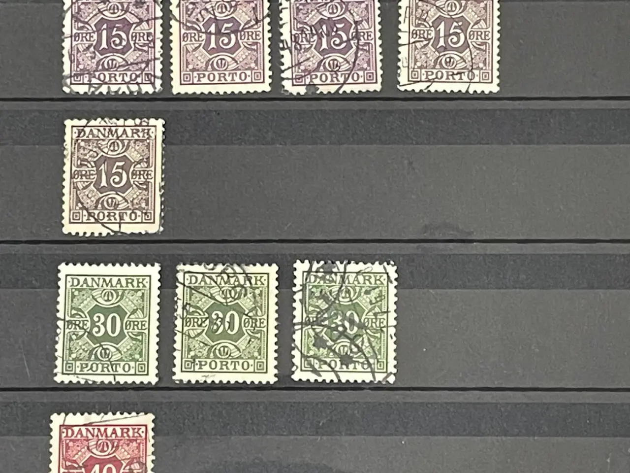 Billede 4 - Danmark, stemplet, Portomærker - 116 stk.