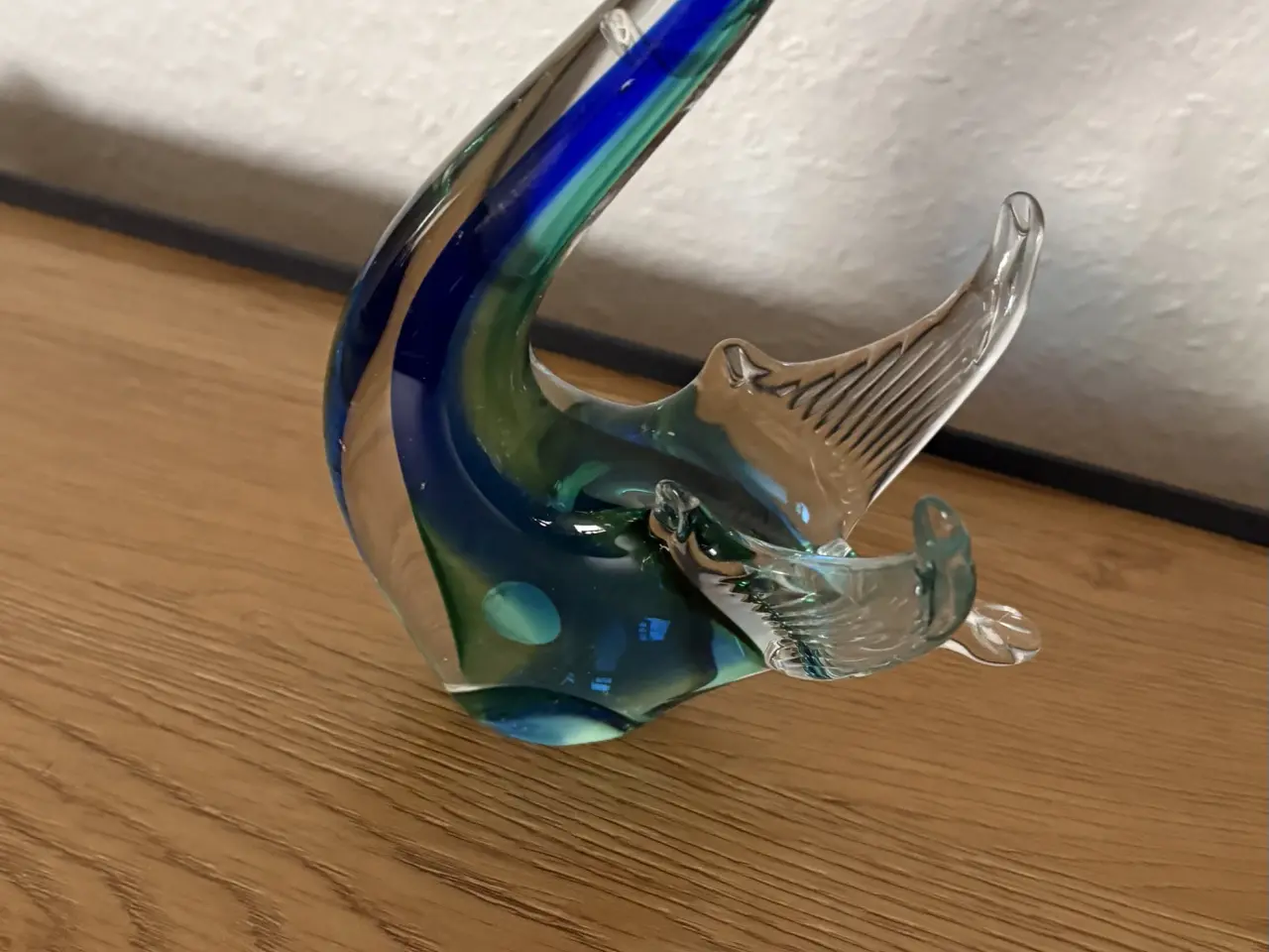 Billede 2 - Blå/grøn Glas svane