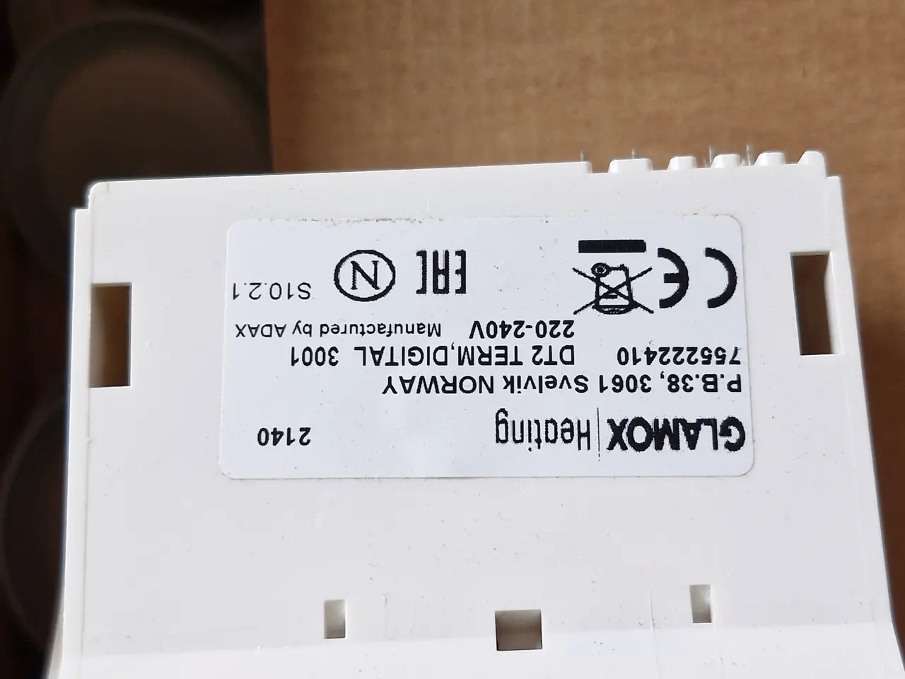 Billede 2 - Glamox elektronisk termostat 